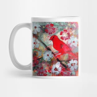 Red Bird Singing Mug